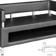 FAUTEUIL BANQUETTE 2 PLACES WIKY NOIR FAUTEUIL BANQUETTE 2 PLACES WIKY NOIR