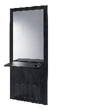 COIFFEUSE DANY NOIRE AVEC MIROIR ET TABLETTE COIFFEUSE DANY NOIRE AVEC MIROIR ET TABLETTE