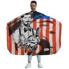MAXI CAPE USA-FLAG-BARBER-ROUGE-BLEU MAXI CAPE USA-FLAG-BARBER-ROUGE-BLEU