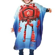PEIGNOIR CAPE ENFANT DESSIN ROBOT-KID PEIGNOIR CAPE ENFANT DESSIN ROBOT-KID