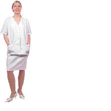 X-VESTE ZOE PIQUE DE COTON T0=34/36 BLANC X-VESTE ZOE PIQUE DE COTON T0=34/36 BLANC