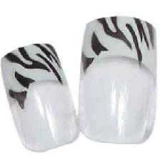 FAUX ONGLES X24 TIGRE NOIR 1/2 - SINA FAUX ONGLES X24 TIGRE NOIR 1/2 - SINA