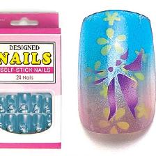FAUX ONGLES X24 ORKIS BLEU-MAUVE-JAUNE - SINA FAUX ONGLES X24 ORKIS BLEU-MAUVE-JAUNE - SINA