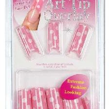 FAUX ONGLES OVERLAY-TIP X24 ROSE POIS BLANC SINA FAUX ONGLES OVERLAY-TIP X24 ROSE POIS BLANC SINA