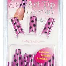 FAUX ONGLES OVERLAY-TIP X24 ROSE POIS NOIR - SINA FAUX ONGLES OVERLAY-TIP X24 ROSE POIS NOIR - SINA